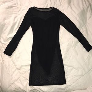 🖤Black Mesh dress with built in body suit🖤